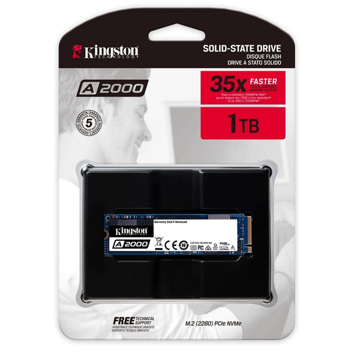 SSD Kingston A2000 1TB M.2 2280 Nvme Pcie 3.0